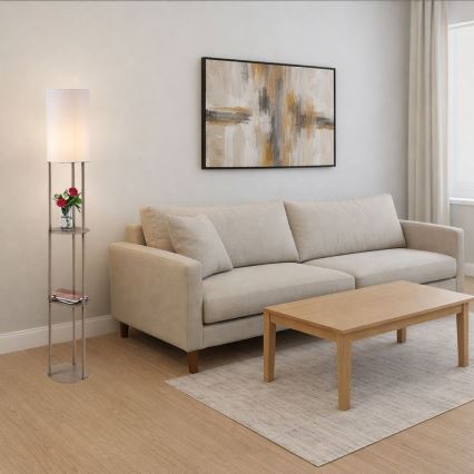 Rabalux - Gulvlampe med hylder 1xE27/40W/230V beige
