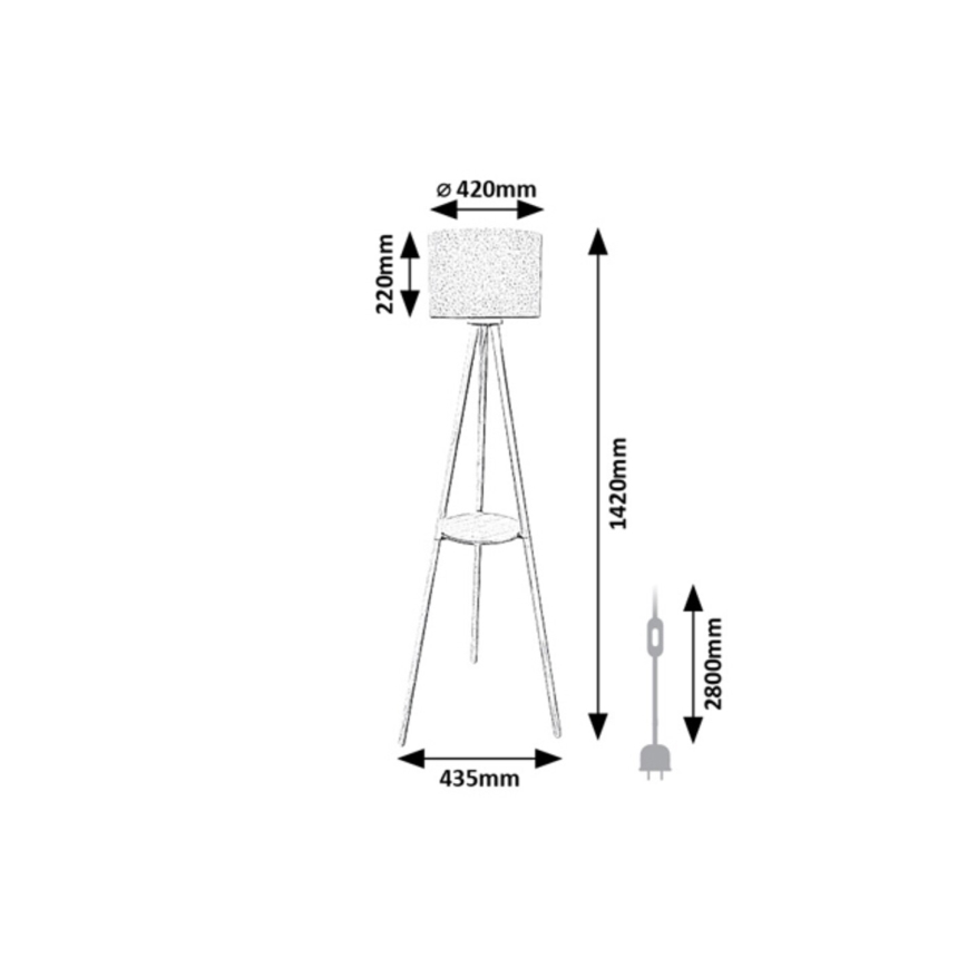 Rabalux - Gulvlampe 1xE27/40W/230V