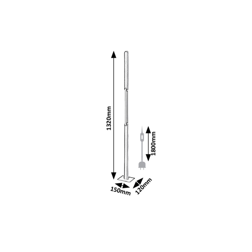 Rabalux - LED gulvlampe dæmpbar LED/33W/230V 3000/4000K sort