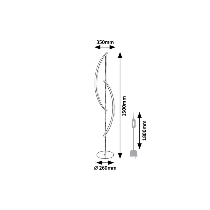 Rabalux - LED gulvlampe LED/30W/230V