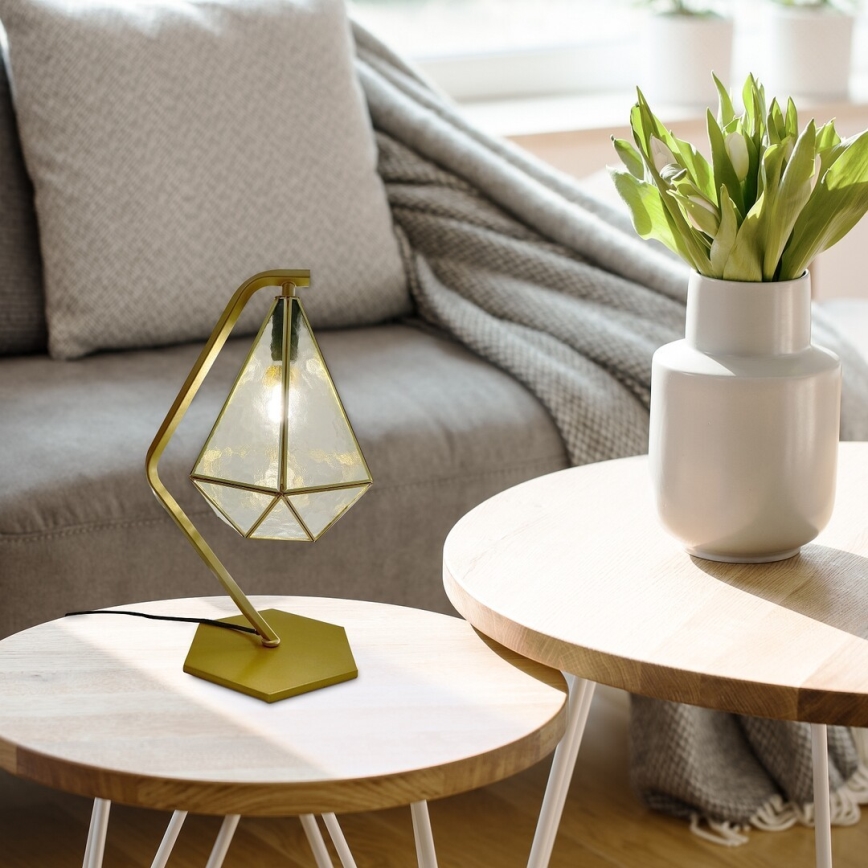 Rabalux - Tiffany farvet glas bordlampe 1xE14/40W/230V guldfarvet