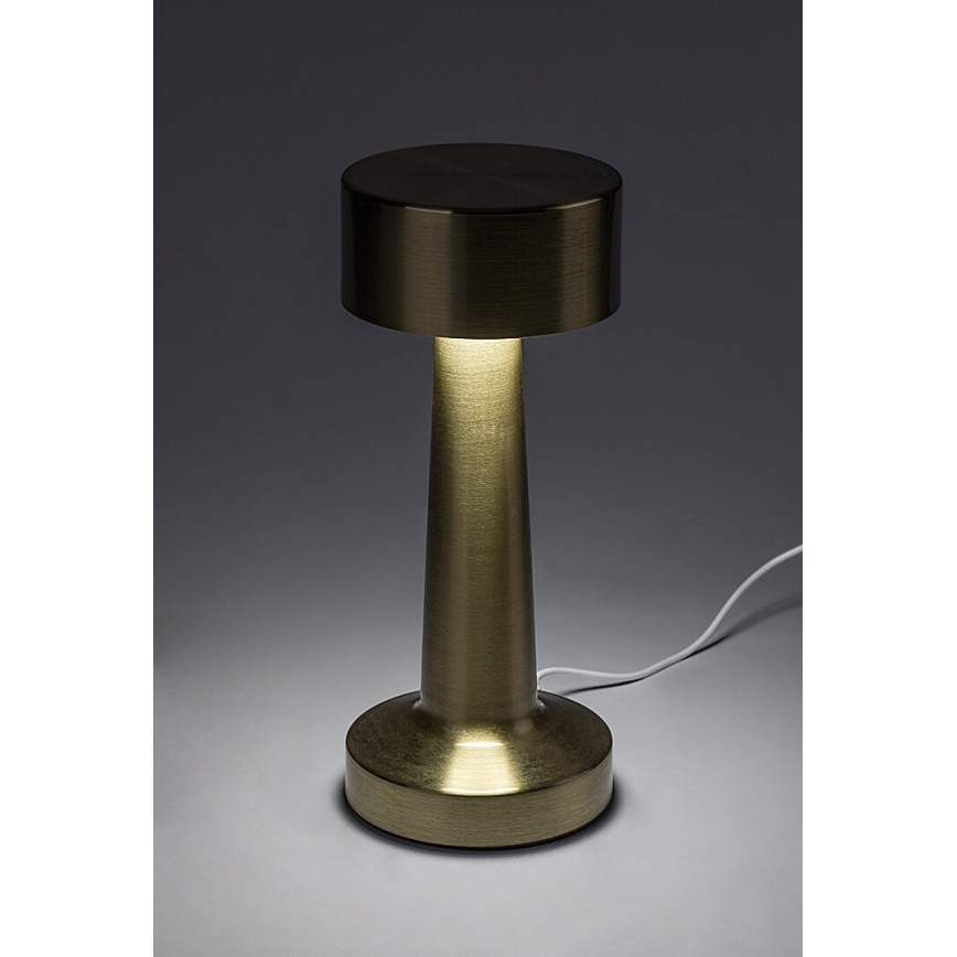 Rabalux - LED Genopladelig touch-funktion bordlampe LED/2,7W/5V 1200mAh 3000/4000/6000K guldfarvet