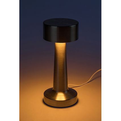 Rabalux - LED Genopladelig touch-funktion bordlampe LED/2,7W/5V 1200mAh 3000/4000/6000K guldfarvet