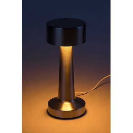 Rabalux - Genopladelig LED lampe m. touch-funktion LED/2,7W/5V 1200mAh 3000/4000/6000K mat krom