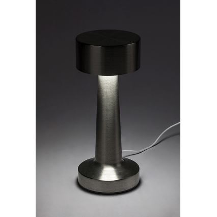 Rabalux - Genopladelig LED lampe m. touch-funktion LED/2,7W/5V 1200mAh 3000/4000/6000K mat krom