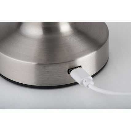 Rabalux - Genopladelig LED lampe m. touch-funktion LED/2,7W/5V 1200mAh 3000/4000/6000K mat krom
