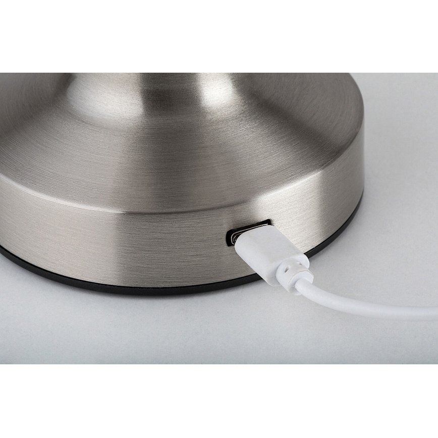 Rabalux - Genopladelig LED lampe m. touch-funktion LED/2,7W/5V 1200mAh 3000/4000/6000K mat krom