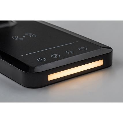 Rabalux 74213 - LED Dæmpbar flexible bordlampe med trådløs opladning QI og USB LED/5W/5V 3000-6500K