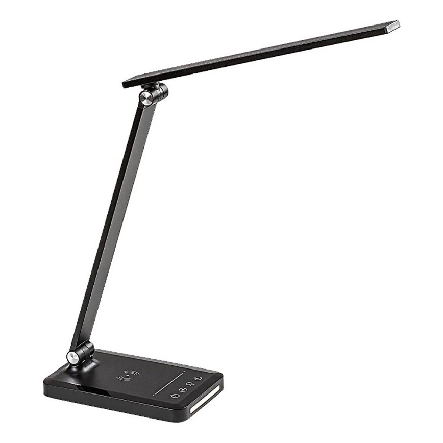 Rabalux 74213 - LED Dæmpbar flexible bordlampe med trådløs opladning QI og USB LED/5W/5V 3000-6500K