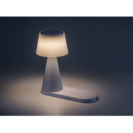 Rabalux - LED Bordlampe dæmpbar og genopladelig med trådløs opladning LED/5W/5V 3000/4000/5000K