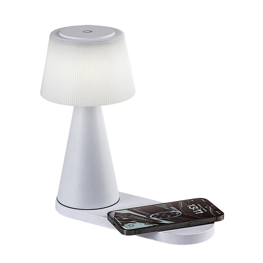 Rabalux - LED Bordlampe dæmpbar og genopladelig med trådløs opladning LED/5W/5V 3000/4000/5000K