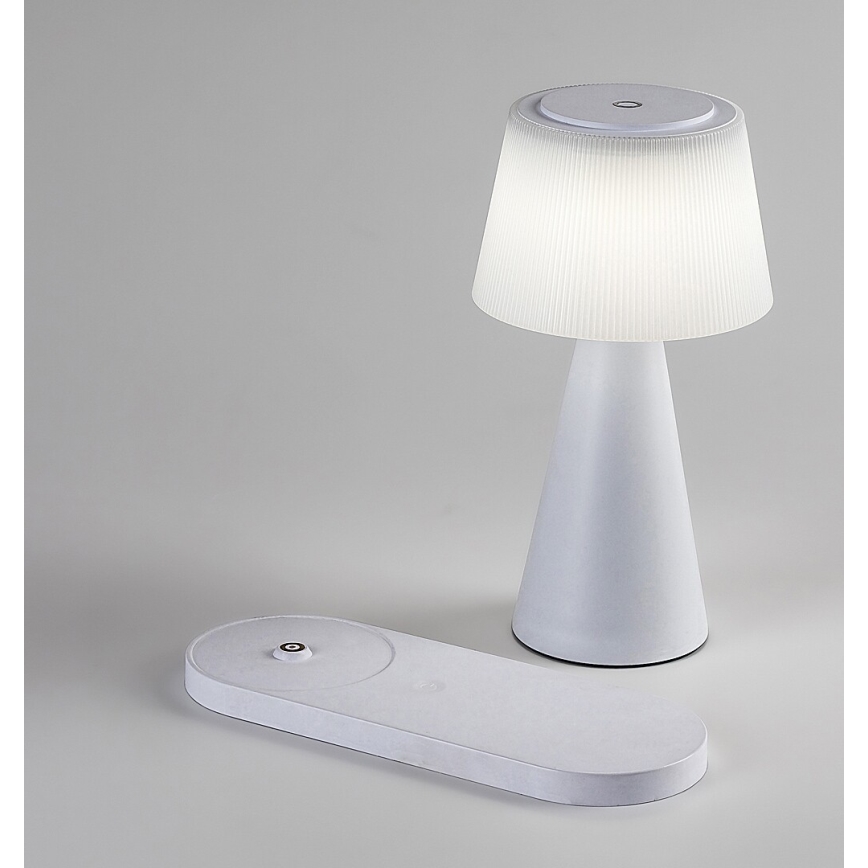 Rabalux - LED Bordlampe dæmpbar og genopladelig med trådløs opladning LED/5W/5V 3000/4000/5000K