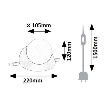 Rabalux - Bordlampe 1xG9/5W/230V