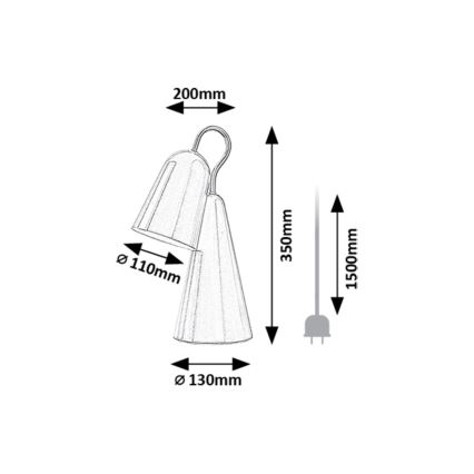 Rabalux - LED bordlampe 1xE14/4W/230V sort