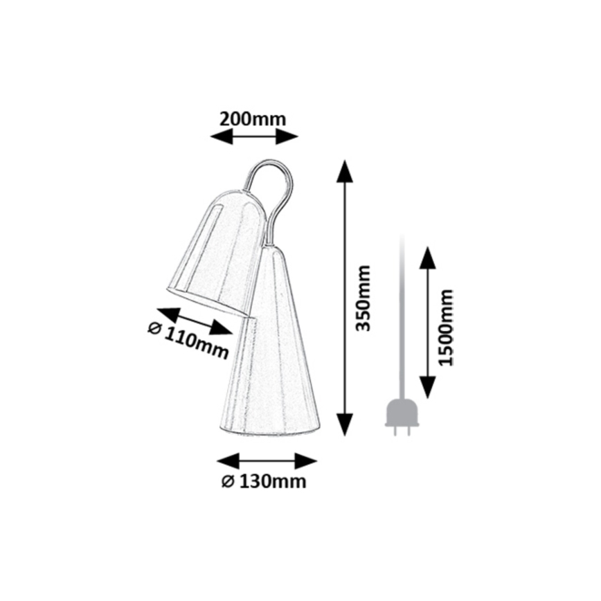 Rabalux - LED bordlampe 1xE14/4W/230V sort