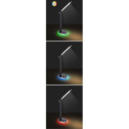 Rabalux - LED RGB Bordlampe m. touch-funktion dæmpbar LED/6W/230V 3000/4000/5000K sort