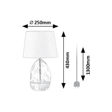 Rabalux - Bordlampe 1xE27/40W/230V hvid