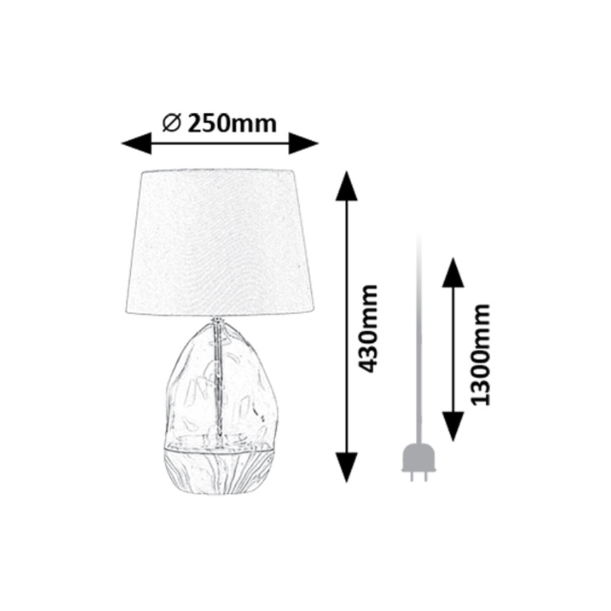 Rabalux - Bordlampe 1xE27/40W/230V hvid