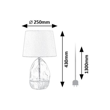 Rabalux - Bordlampe 1xE27/40W/230V grå