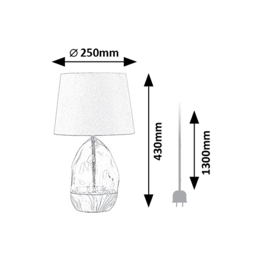 Rabalux - Bordlampe 1xE27/40W/230V grå