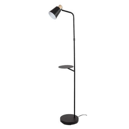 Rabalux - Gulvlampe med en hylde 1xE27/40W/230V sort