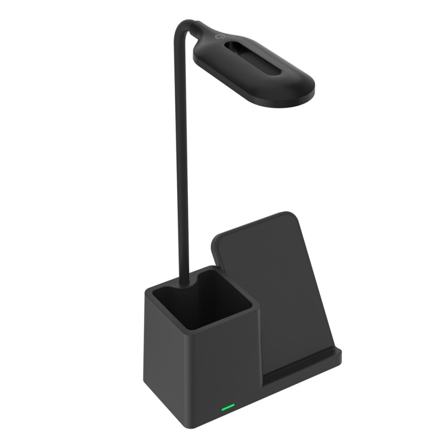 Rabalux - LED bordlampe m. trådløs opladning dæmpbar QI LED/4W/5V 3000/4000/6500K sort