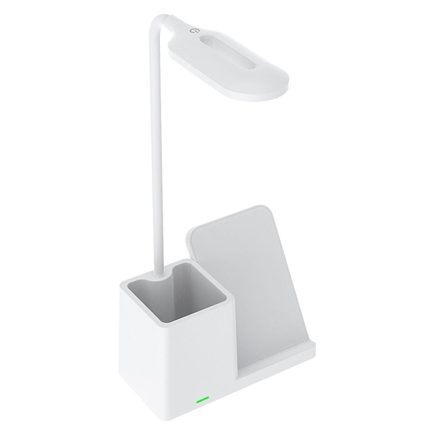 Rabalux - LED bordlampe m. trådløs opladning dæmpbar QI LED/4W/5V 3000/4000/6500K hvid