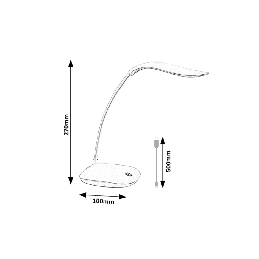 Rabalux - LED Dæmpbar flexible bordlampe LED/2W/5V hvid
