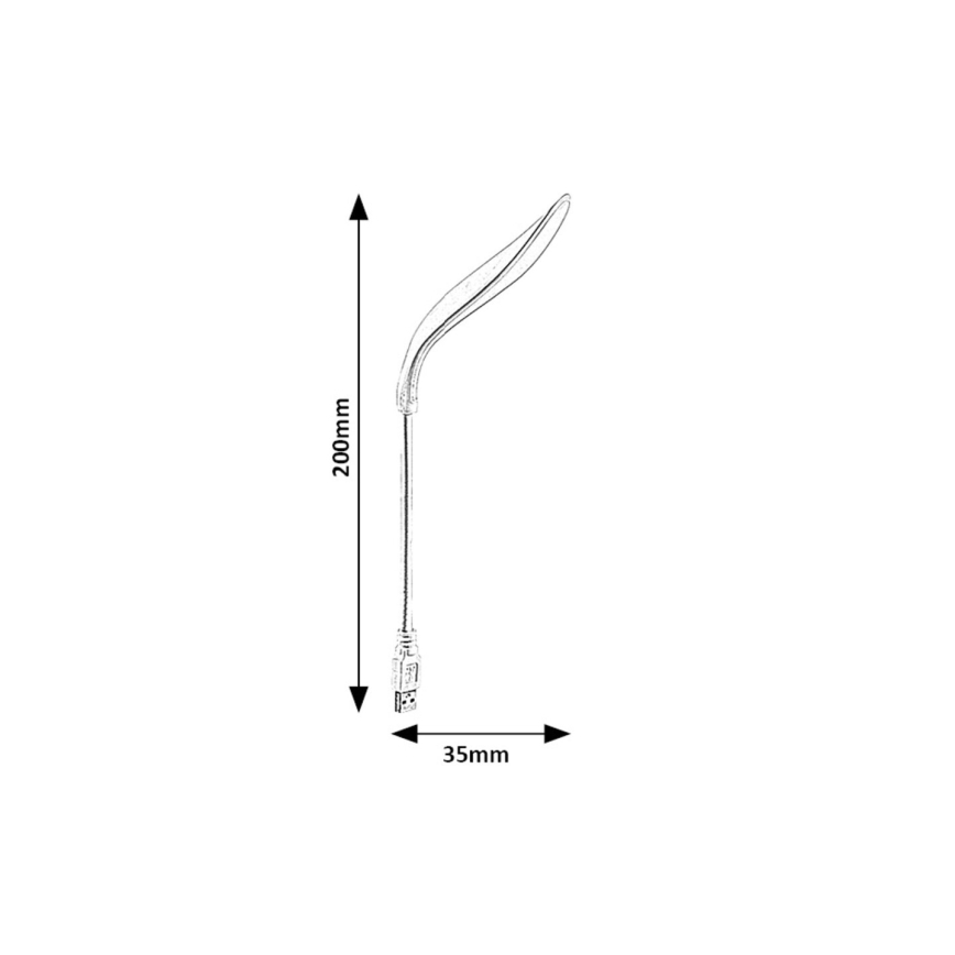 Rabalux - Fleksibel LED USB lampe LED/2W/5V