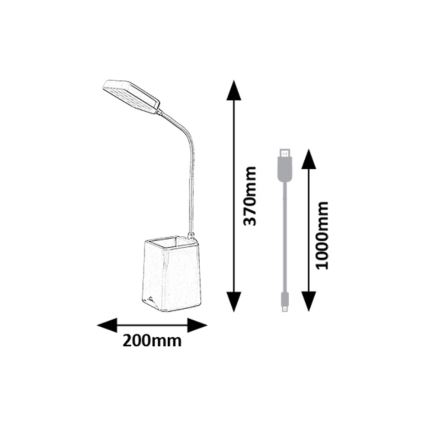 Rabalux - LED bordlampe dæmpbar LED/6W/230V 5000K lyserød