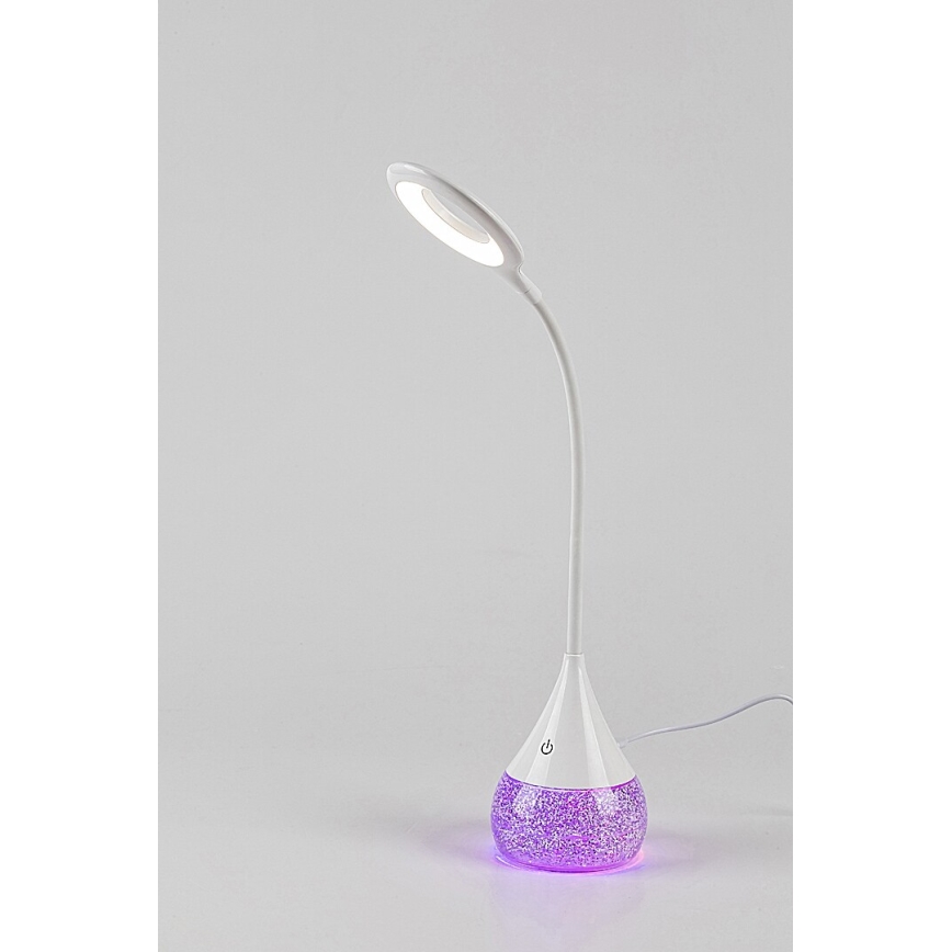 Rabalux - LED bordlampe m. RGB-farver dæmpbar LED/4W/230V hvid