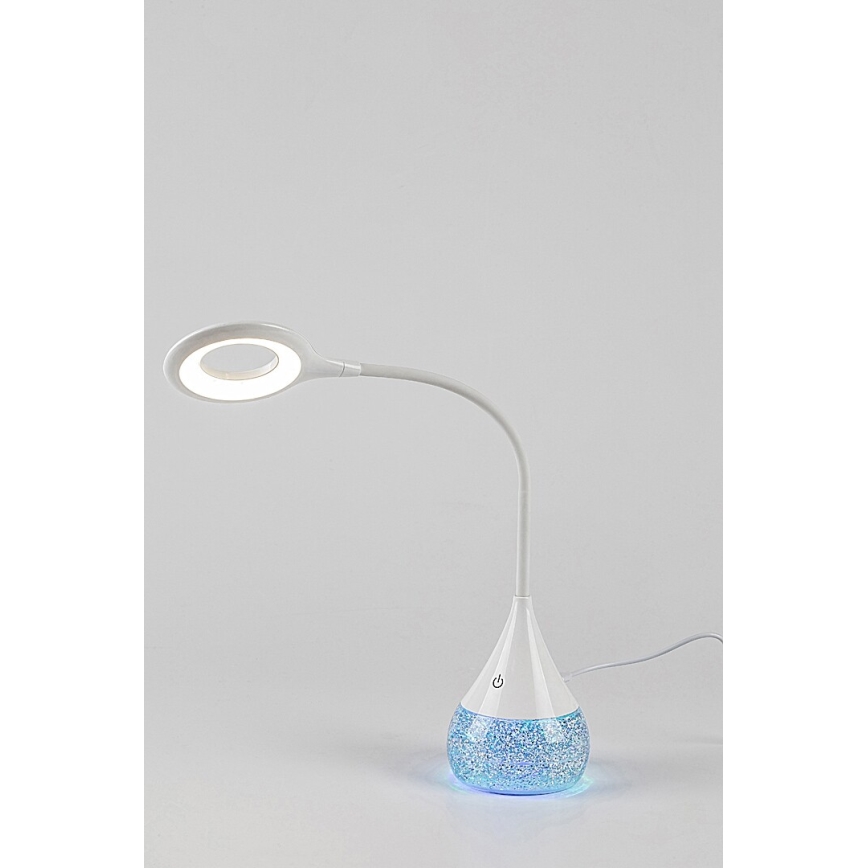 Rabalux - LED bordlampe m. RGB-farver dæmpbar LED/4W/230V hvid
