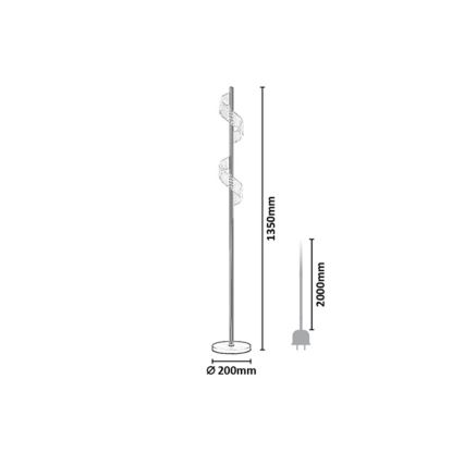 Rabalux - LED Dæmpbar berøringsbetjent gulvlampe LED/12W/230V 3000K