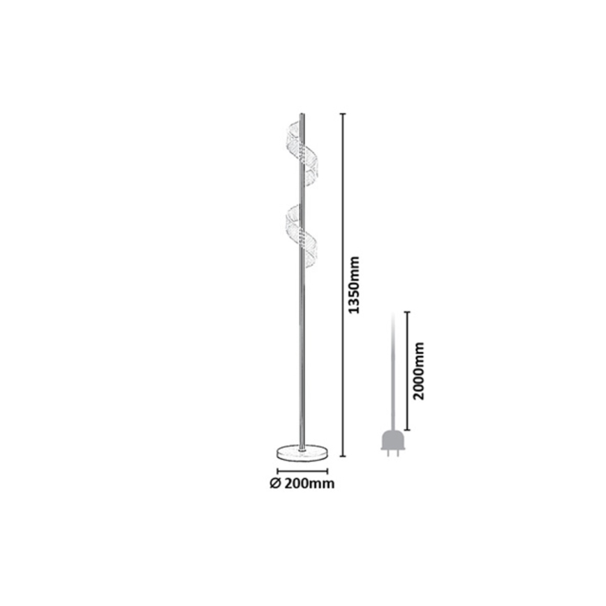 Rabalux - LED Dæmpbar berøringsbetjent gulvlampe LED/12W/230V 3000K