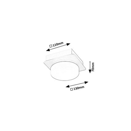 Rabalux - LED loftlampe til badeværelse LED/5W/230V IP44 4000K sort