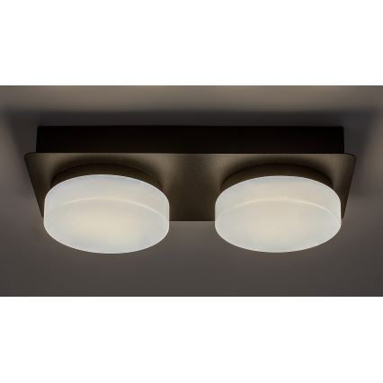 Rabalux - LED loftlampe til badeværelse 2xLED/5,5W/230V IP44 sort