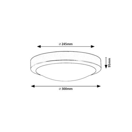 Rabalux - Loftlampe til badeværelse 2xE27/40W/230V IP44