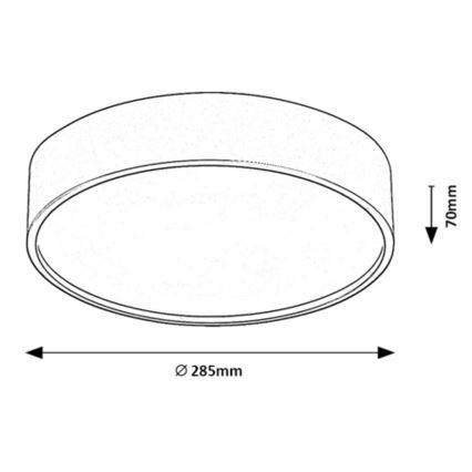 Rabalux - LED loftlampe med sensor LED/19W/230V IP44 4000K diameter 28,5 cm sort