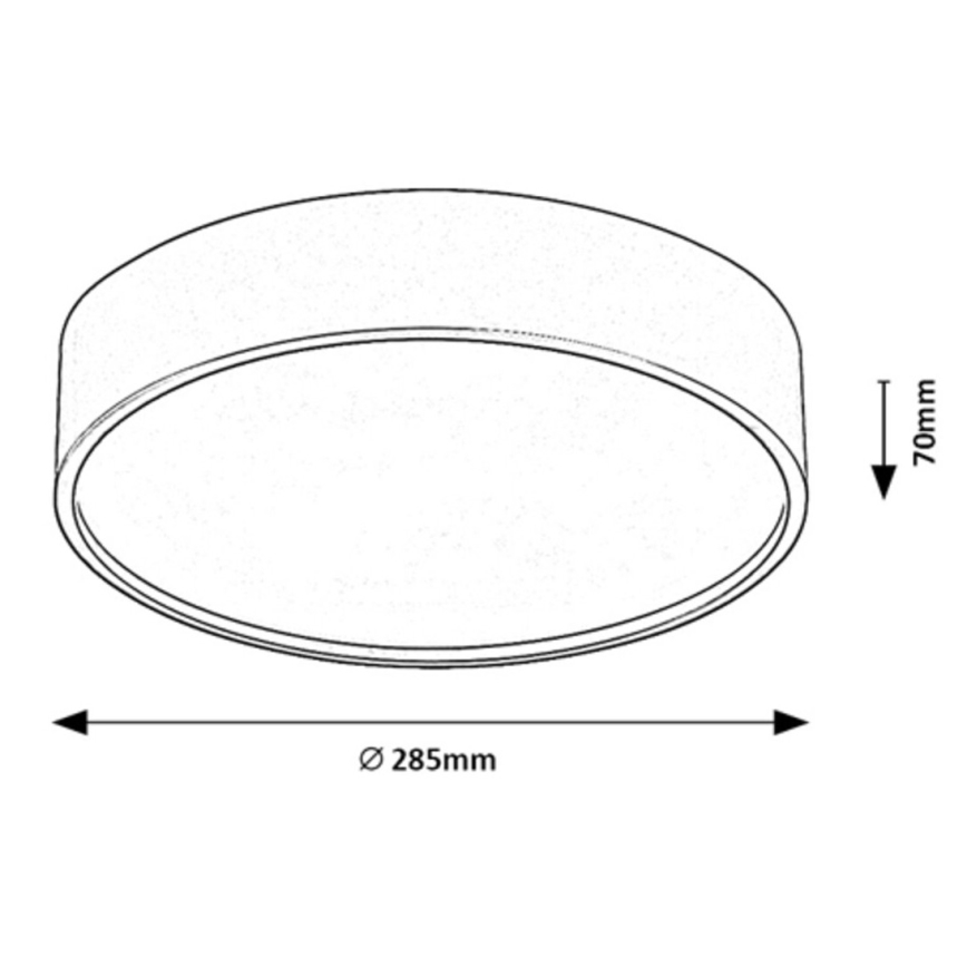 Rabalux - LED loftlampe med sensor LED/19W/230V IP44 4000K diameter 28,5 cm sort