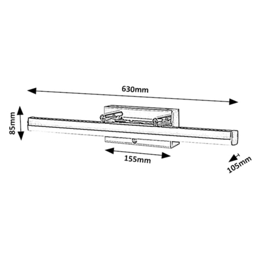 Rabalux - LED spejllampe m. touch-funktion dæmpbar LED/20W/230V IP44 3000/4000/6000K 63 cm