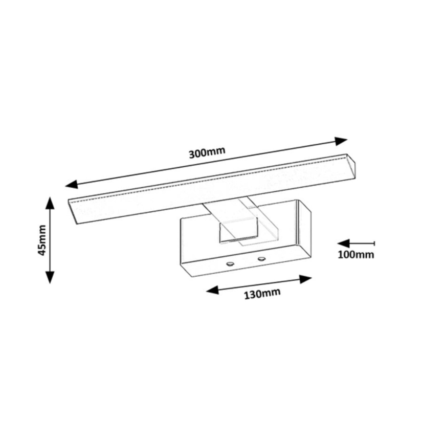 Rabalux - LED-belysning til badeværelsesspejl LED/6W/230V IP44 30 cm sort