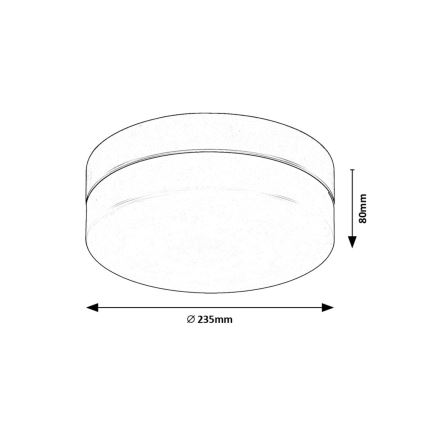 Rabalux - LED loftlampe til badeværelse LED/15W/230V IP44 4000K diameter 23 cm sort