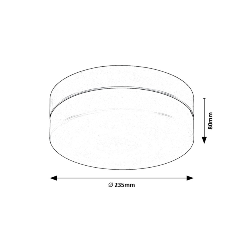 Rabalux - LED loftlampe til badeværelse LED/15W/230V IP44 4000K diameter 23 cm sort