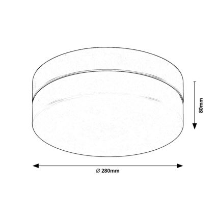 Rabalux - LED loftlampe til badeværelse LED/18W/230V IP44 4000K diameter 28 cm sort