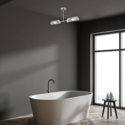 Rabalux - Pendel til badeværelse 2xE14/12W/230V IP44 skinnende krom