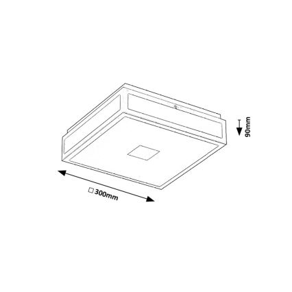 Rabalux - LED loftlampe til badeværelse LED/18W/230V IP44 30x30 cm hvid