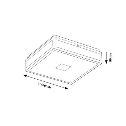 Rabalux - LED loftlampe til badeværelse LED/24W/230V IP44 4000K sort