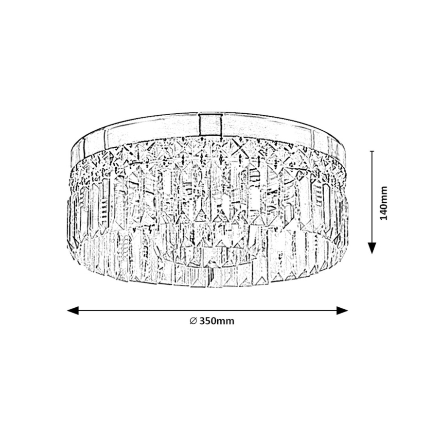 Rabalux - Badeværelsesloftlampe 6xG9/28W/230V IP44 Ø 35 cm