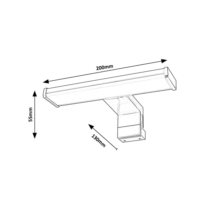 Rabalux - LED spejllampe til badeværelse LED/4W/230V IP44