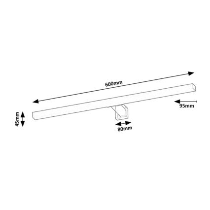 Rabalux - LED spejlbelysning til badeværelset LED/9W/230V IP44 60 cm blank krom